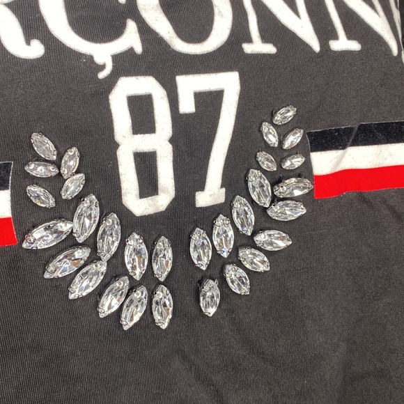 City Chic black t shirt plus size Tee ooh la la size large 20 NWT - Picture 4 of 5